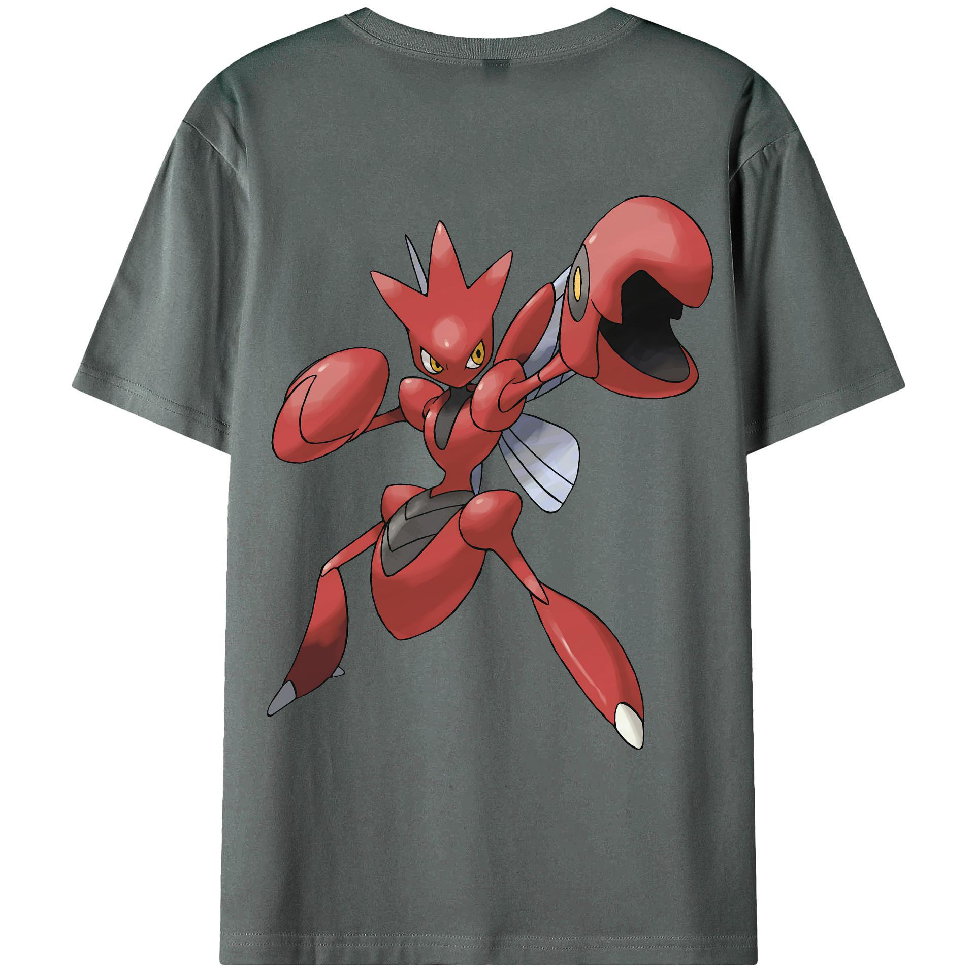 （画像用） ポケットモンスター Pokémon 綿100％ メンズ半袖Tシャツ（バックプリント） 通気性